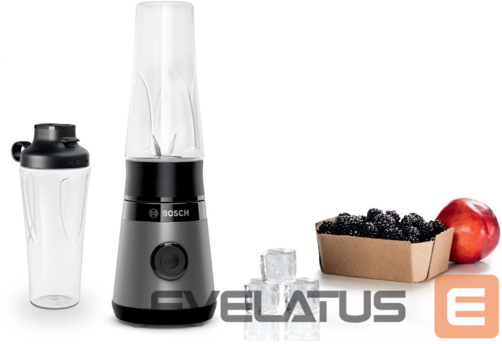 Миксеры и блендеры Bosch VitaPower ToGo Smoothie Maker MMB2111S Tabletop, 450 W, Jar material Tritan, Jar capacity 0.6 L, Ice crushing, Silver