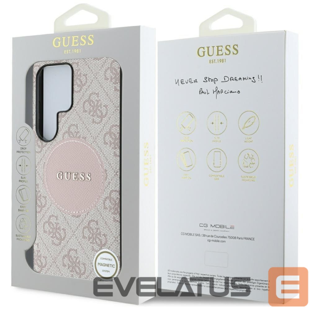 Другие товары Guess Guess 4G Round Patch Classic Logo MagSafe Case for Samsung Galaxy S25 Ultra - Pink