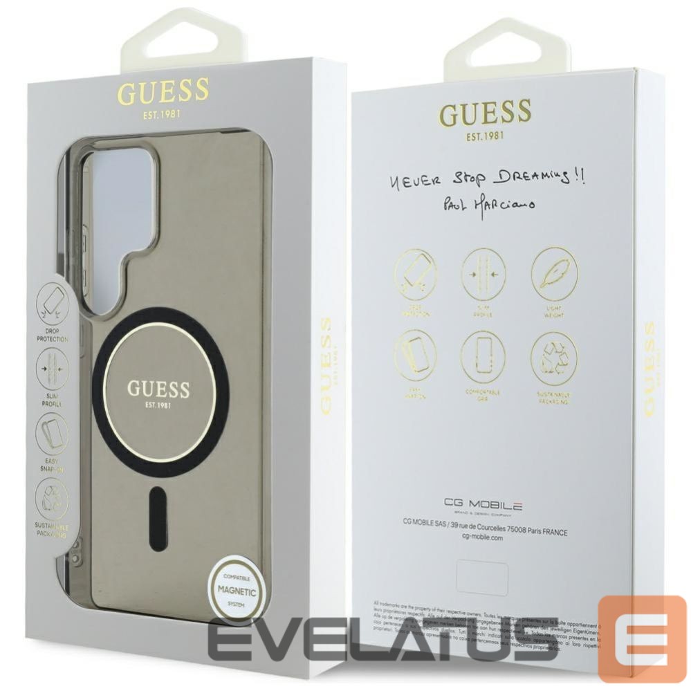 Другие товары Guess Guess Glitter Circle Classic Logo MagSafe case for Samsung Galaxy S25 Ultra black