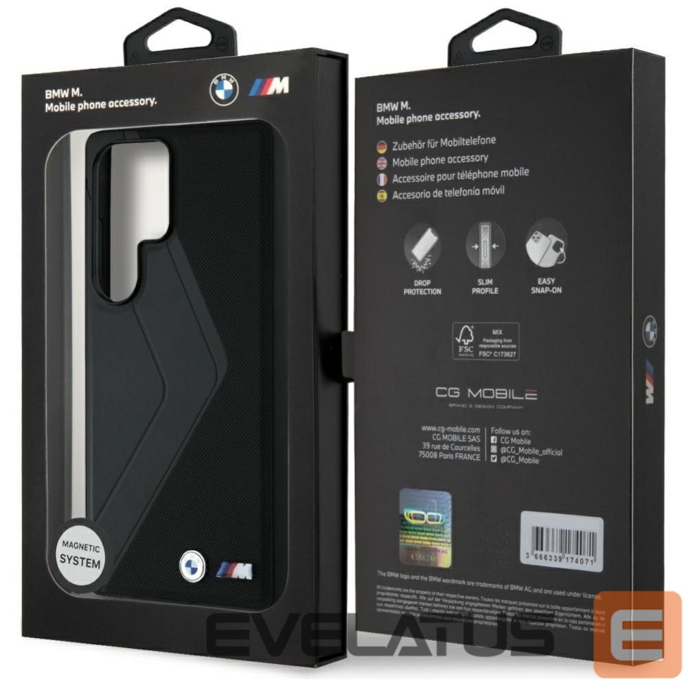 Другие товары BMW BMW Leather Oversized Stripes MagSafe case for Samsung Galaxy S25 Ultra - black