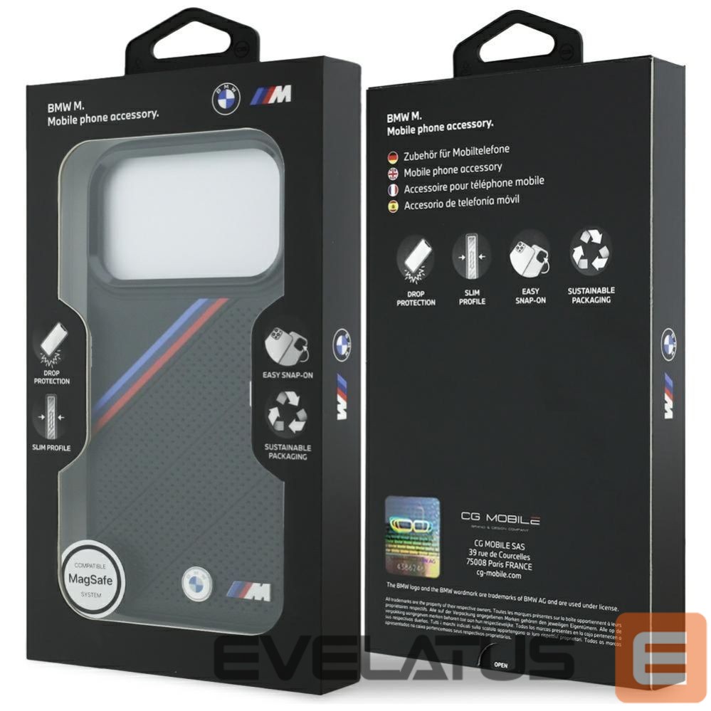 Другие товары BMW BMW M Tricolor Metal Logo MagSafe Case for iPhone 17 Pro - Black