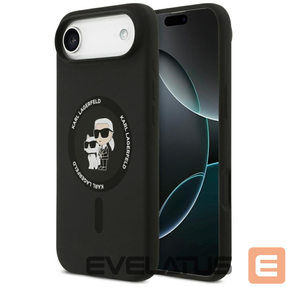 Другие товары Karl Lagerfeld Karl Lagerfeld Silicone Karl&Choupette Ring MagSafe Case for iPhone 17 Air - Black