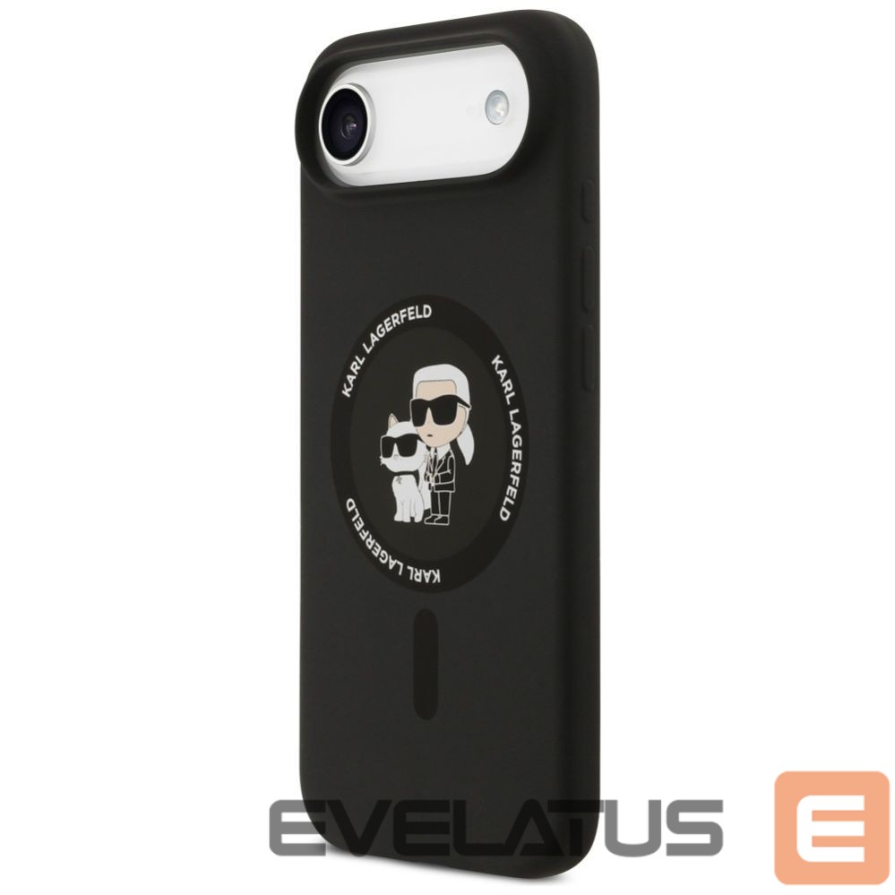 Другие товары Karl Lagerfeld Karl Lagerfeld Silicone Karl&Choupette Ring MagSafe Case for iPhone 17 Air - Black