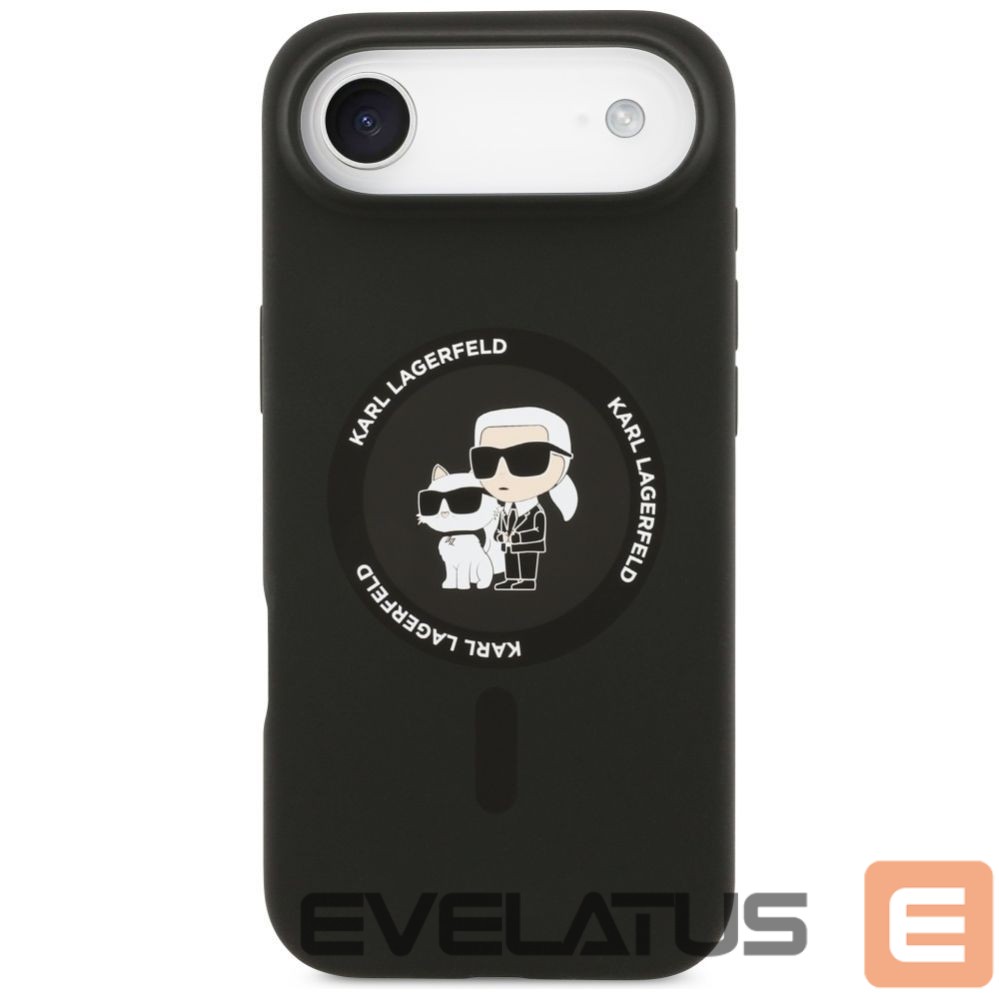Другие товары Karl Lagerfeld Karl Lagerfeld Silicone Karl&Choupette Ring MagSafe Case for iPhone 17 Air - Black