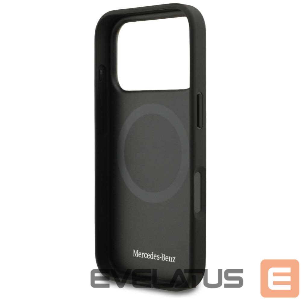 Другие товары Mercedes-Benz Mercedes Leather Laurel Leaves Stripes MagSafe Case for iPhone 17 Pro - Black