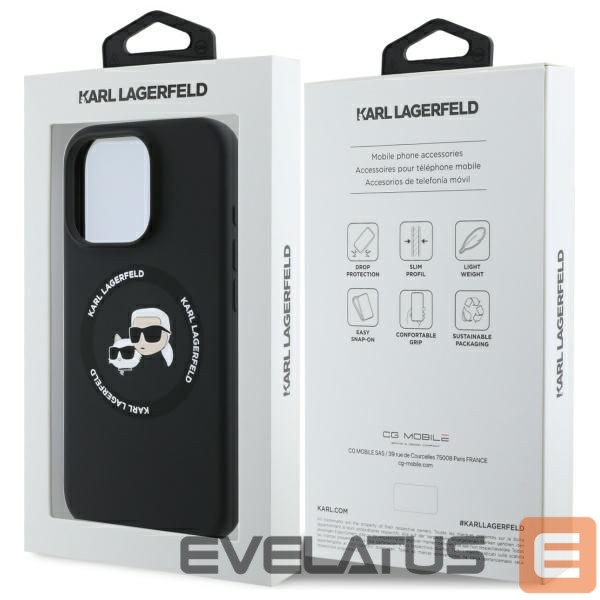 Другие товары Karl Lagerfeld Karl Lagerfeld KLHMP16XSKCHTCK iPhone 16 Pro Max 6.9" black/black hardcase Silicone Karl&Choupette Heads MagSafe