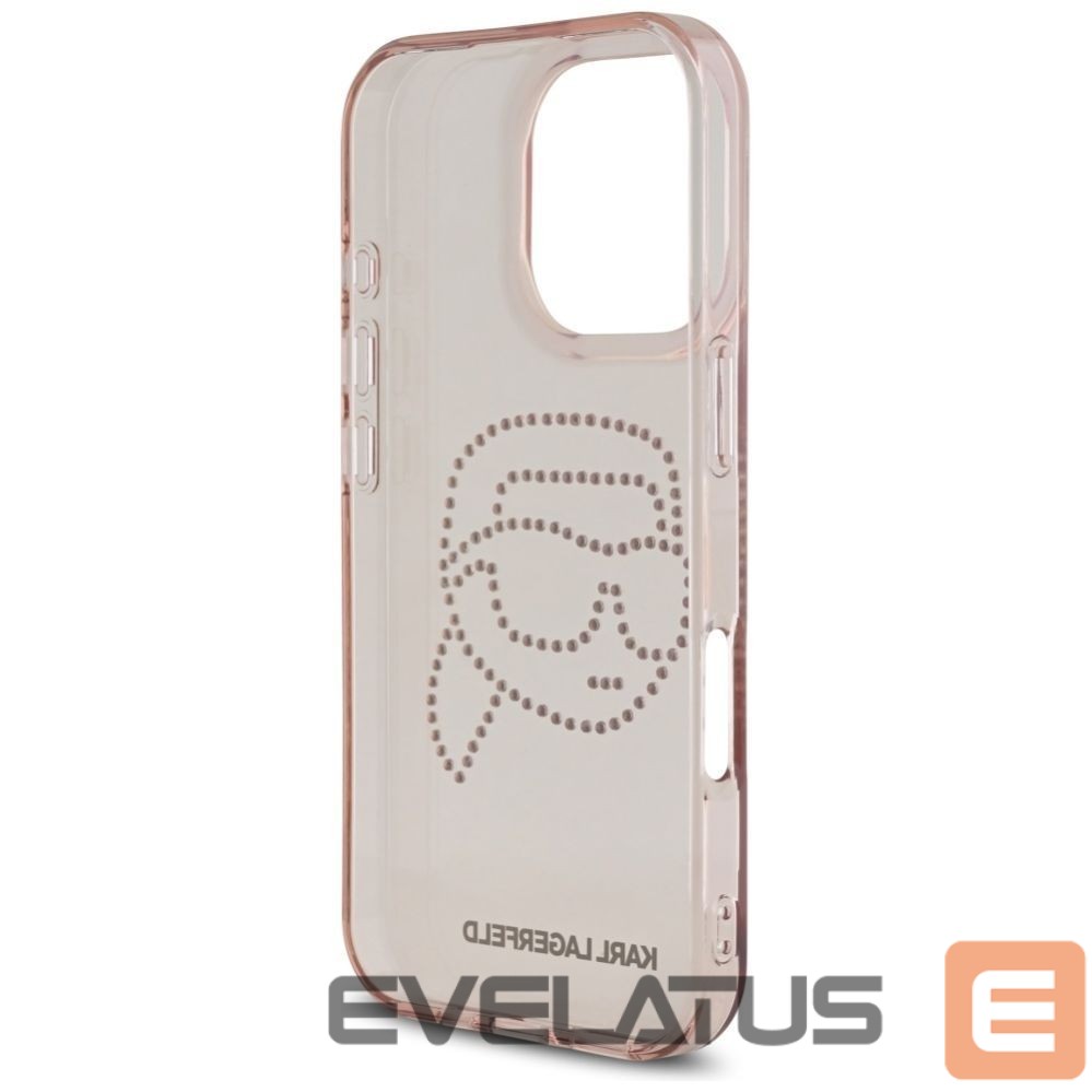 Другие товары Karl Lagerfeld Karl Lagerfeld IML Rhinestones Karl Head Case for iPhone 16 Pro Pink