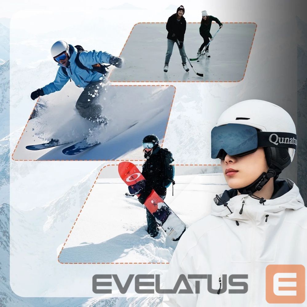 Другие товары Rockbros Qunature 10130003002 Ski Helmet with Earmuffs, Snowboard Size M - White