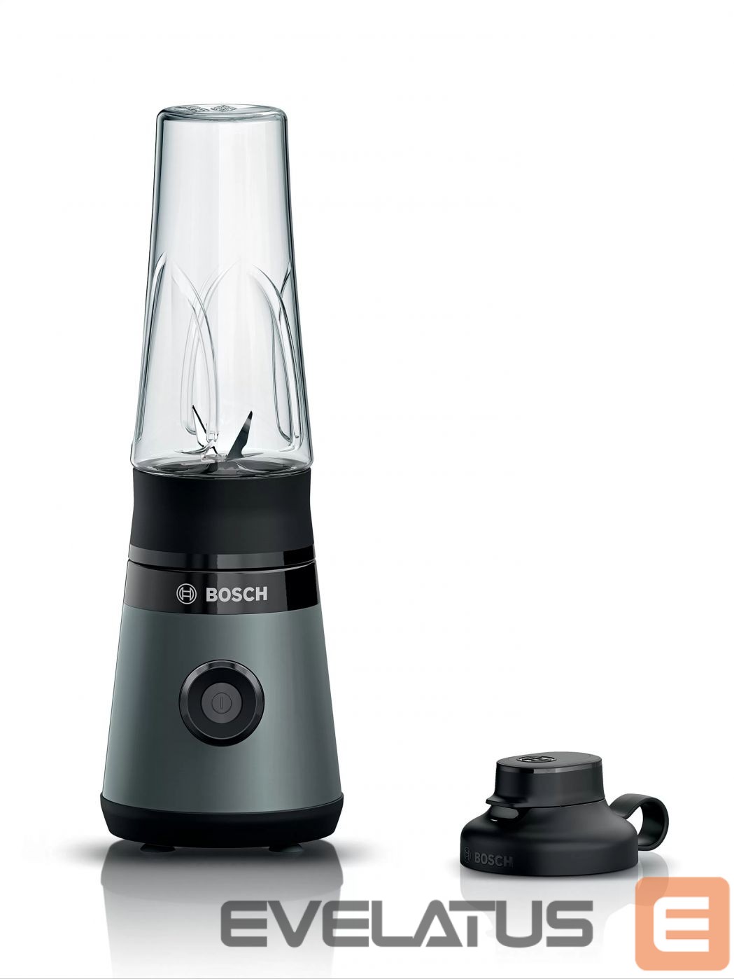 Миксеры и блендеры Bosch VitaPower ToGo Smoothie Maker MMB2111S Tabletop, 450 W, Jar material Tritan, Jar capacity 0.6 L, Ice crushing, Silver
