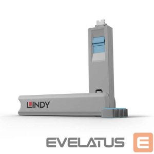 Модули и трансиверы LINDY  USB PORT BLOCKER 4PACK/BLUE 40465 