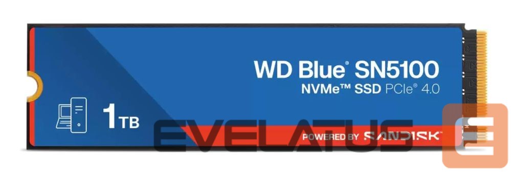 Жесткий диск SSD SANDISK BY WESTERN DIGITAL SSD||600xTBW rating|MTBF 1750000 h|Read speed 7100 MB/s|Write speed 6700 MB/s|NVMe Yes|PCI Express 4.0|M.2|1000 GB|POWERED BY |Blue SN5100|WDS100T5B0E-00CPE0