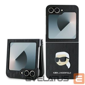 Чехол на заднюю панель Karl Lagerfeld  Karl Lagerfeld Saffiano Monogram Case for Samsung Galaxy Z Flip 6 - Black 