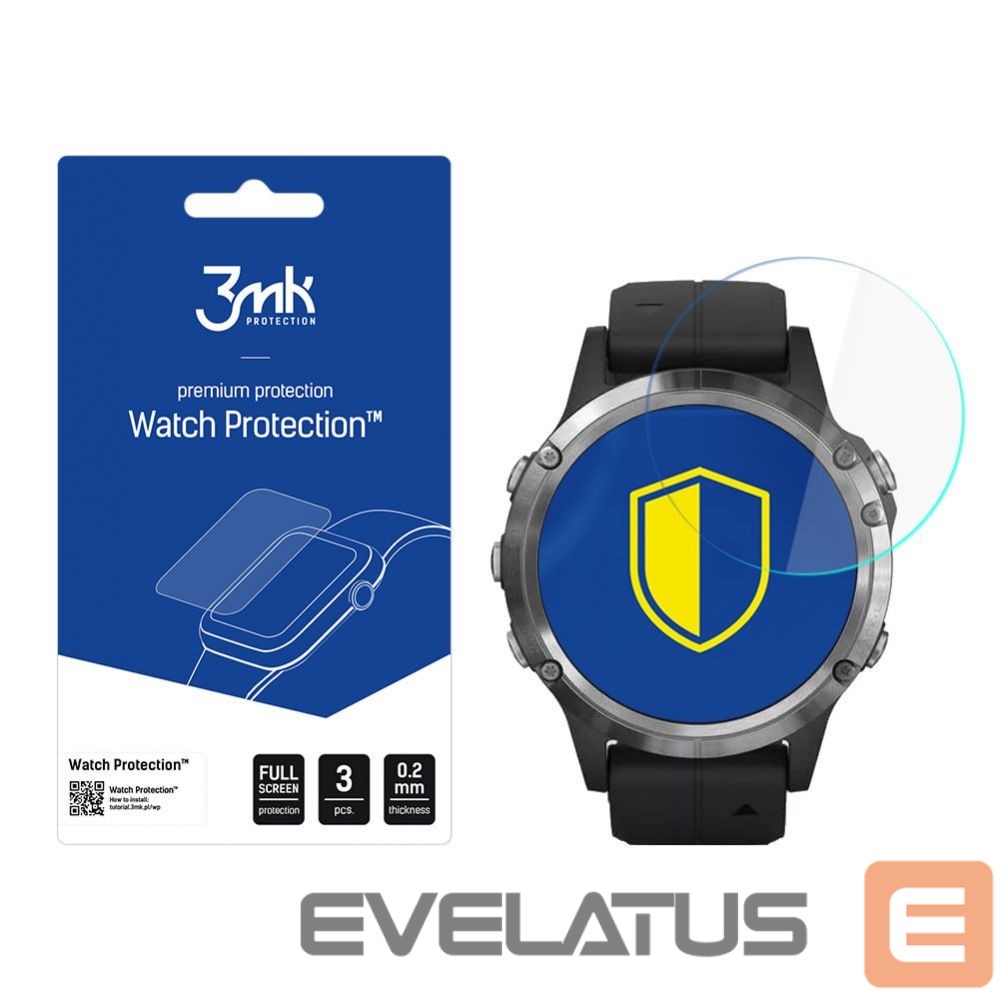 Защитное стекло 3MK Hybrid Glass 3mk Watch Protection FlexibleGlass for Garmin Fenix 5 Plus