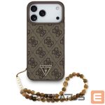 Другие товары Guess  Guess 4G Strap Triangle Logo MagSafe Case for iPhone 17 Pro Max - Brown 