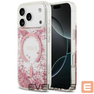 Другие товары Guess  Guess Resin Bottom Glitter MagSafe Case for iPhone 17 Pro - Pink 