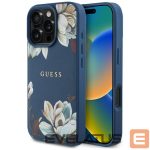 Другие товары Guess  Guess Grained Printed Flower Pattern MagSafe case for iPhone 16 Pro blue 