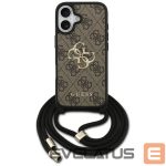 Другие товары Guess  Guess 4G Big Logo Cord Stap Crossbody Case for iPhone 17 - Brown 