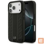 Другие товары Mercedes-Benz  Mercedes Leather Laurel Leaves Stripes MagSafe Case for iPhone 17 Pro - Black 