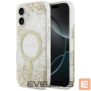 Другие товары Guess  Guess Resin Bottom Glitter MagSafe case for iPhone 17 - gold 