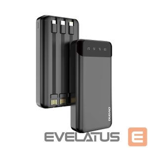 Внешний аккумулятор Dudao  Dudao capacious powerbank with 3 built-in cables 20000mAh USB Type C + micro USB + Lightning black (Dudao K6Pro +) 