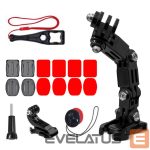 Другой аксессуар для телефона Hurtel  GoPro set of helmet mounting accessories for GoPro, DJI, Insta360, SJCam, Eken sports cameras (GoPro Cycling Helmet Chin Holder) 