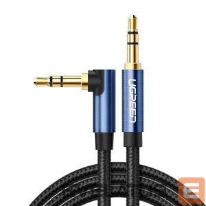 Кабель Ugreen  Ugreen angled AUX cable 2 x mini jack 3.5 mm 1m blue (AV112) 