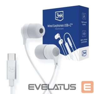 Другое 3MK  USB-C 3mk Wired Headphones - white 