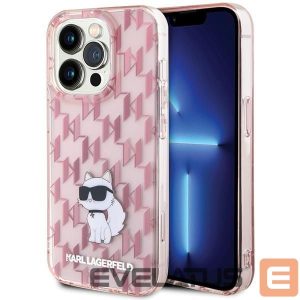 Чехол на заднюю панель Karl Lagerfeld  Karl Lagerfeld Monogram Choupette case for iPhone 15 Pro Max - pink 