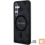Другой аксессуар для телефона Guess  Guess 4G Collection Leather Metal Logo MagSafe Case for Samsung Galaxy S24 - Black 
