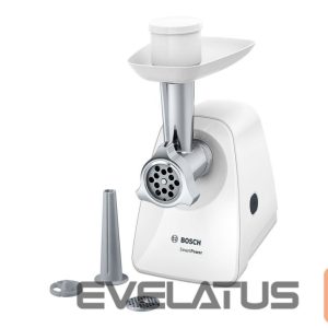 Мясорубка Bosch  | Meat mincer SmartPower | MFW2510W | White | 350 W | Number of speeds 1 | 2 Discs: 3.8 and 8 mm; Sausage filler accessory. 