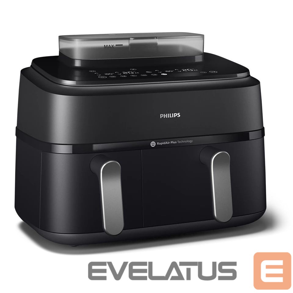 Настольный гриль Philips | Dual Basket Airfryer | NA551/00 5000 Series | Power 2750 W | Capacity 9 L | RapidAir Plus and Air Steam | Black