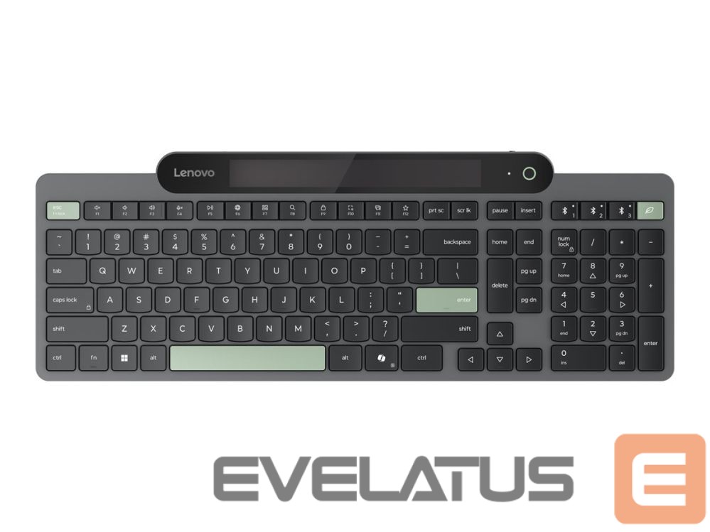 Компьютерная клавиатура Lenovo Self-Charging Bluetooth Keyboard-US Euro | Keyboard | Bluetooth | US Euro | Black