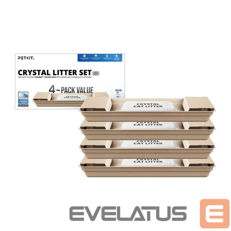 Для домашнего скота PETKIT Crystal Litter for Purobot Crystal Duo, 4 bags