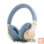 Беспроводные наушники Guess  PU Leather 4G Script Logo BT5.3 Stereo Headphone Blue