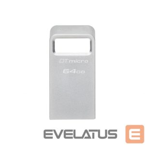Флеш-накопитель Kingston  USB 3.2 Flash Drive  DataTraveler micro 64 GB, USB 3.2, Silver 
