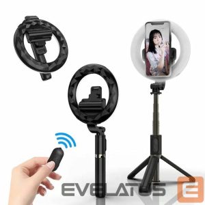 Селфи палка Elight  L07 Professional Selfie Stick (length max 90cm) with Ring LED Light / Tripod / Shutter button 