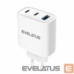 Адаптер Evelatus  45W Max Fast Charger EU USB-C1/USB-C1/USB-A - RCE-4501ACCL White