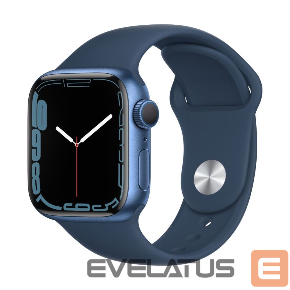 Умные часы Apple Watch Series 7 GPS, 41mm Blue Aluminium Case with Sport Band - Regular Abyss Blue