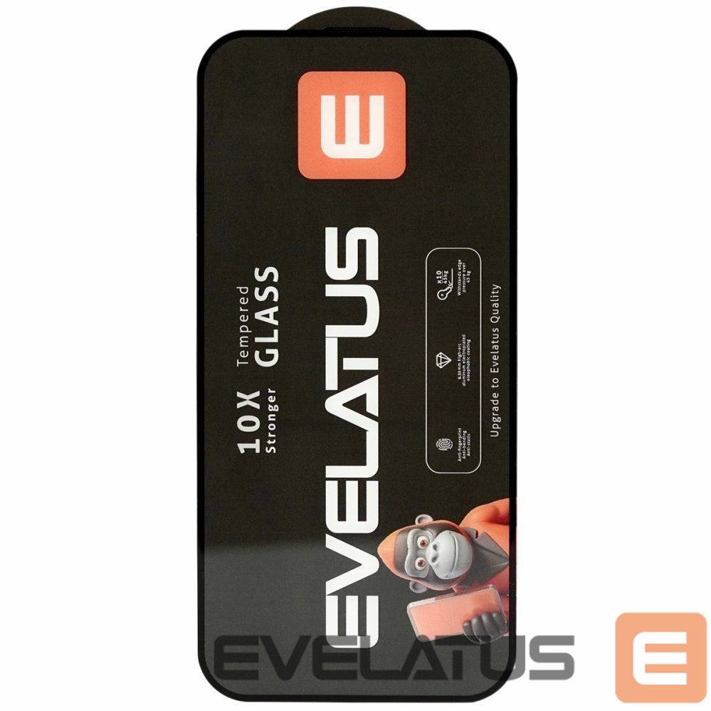 Защитное стекло Evelatus Samsung Galaxy S26 Edge / S26 Plus Corning Gorilla Glass Anti-Static 3D Full Cover 10X Stronger Black