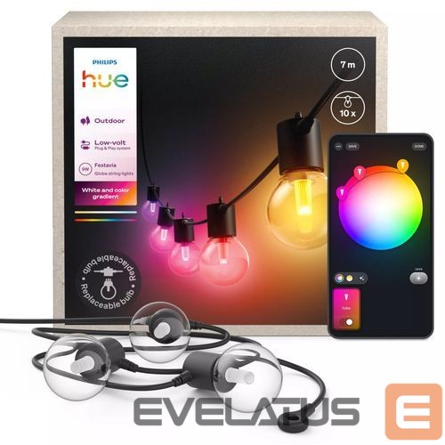 Гирлянда для улицы Philips Hue Festavia globe string 7m 10bulb EU |