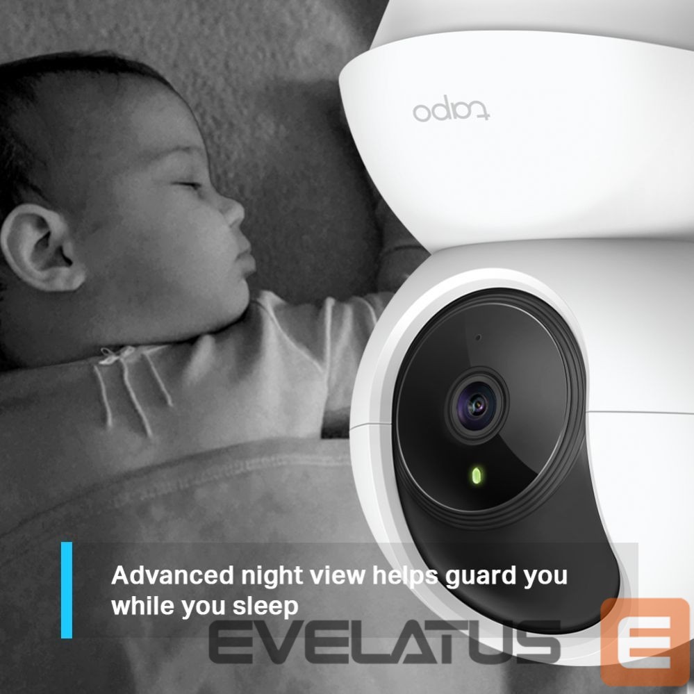 Веб камера TP-Link Pan/Tilt Home Security Wi-Fi Camera Tapo C200 4mm/F/2.4, Privacy Mode, Sound and Light Alarm, Motion Detection and Notifications, H.264, Micro SD, Max. 128 GB