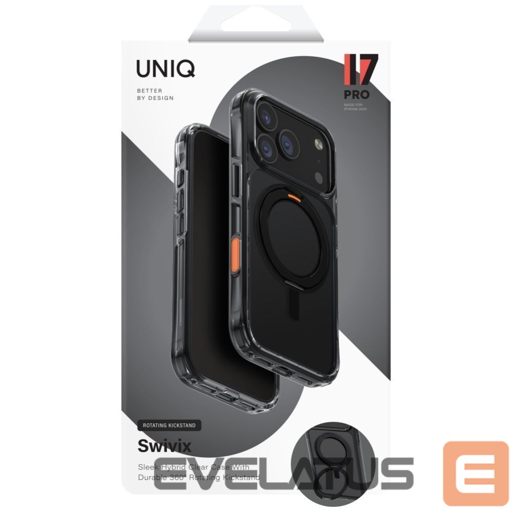 Другие товары UNIQ Uniq Swivix Rotating Kickstand 360 Case for iPhone 17 Pro - Black