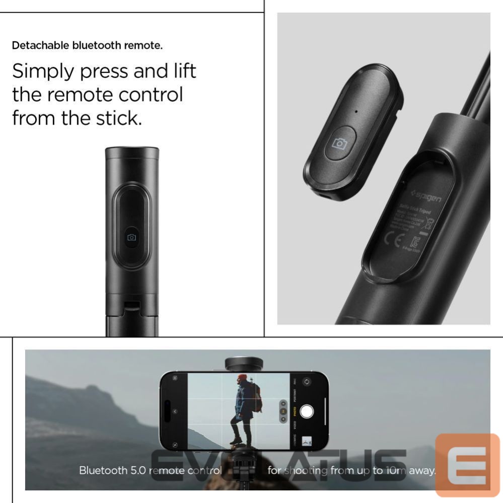 Другие товары Spigen Spigen S541W Bluetooth Selfie Stick - Black