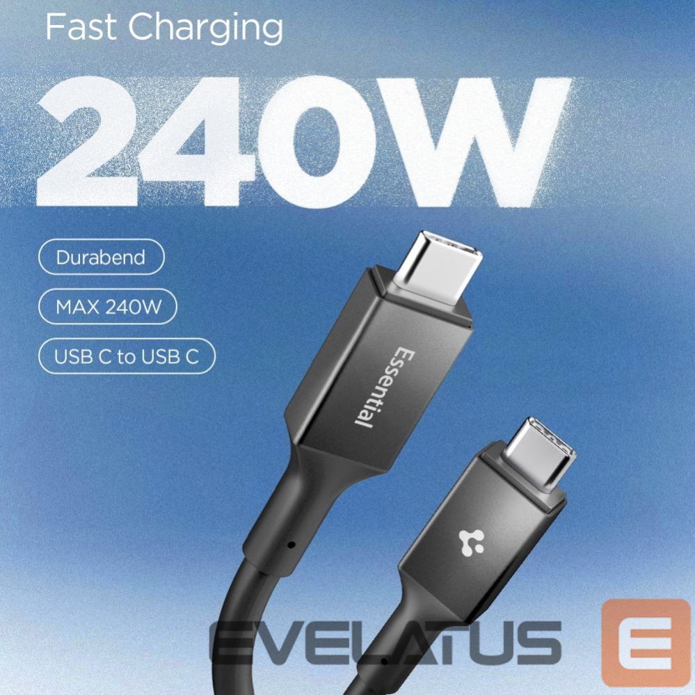 Другие товары Spigen Spigen Essential EB24012CC USB-C / USB-C 240W 120cm Cable - Black