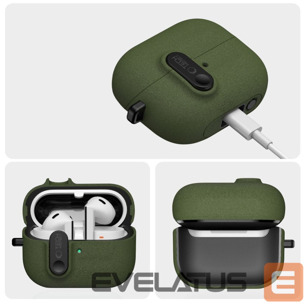 Другие товары Tech-Protect Tech-Protect Slim Hook Case for Samsung Galaxy Buds 3 / 3 FE / 3 Pro - Green