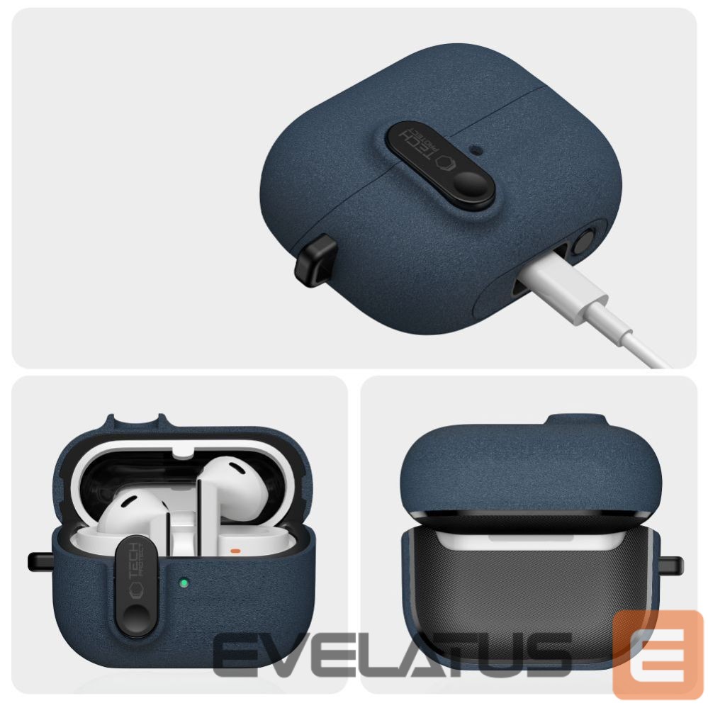 Другие товары Tech-Protect Tech-Protect Slim Hook Case for Samsung Galaxy Buds 3 / 3 FE / 3 Pro - Navy Blue