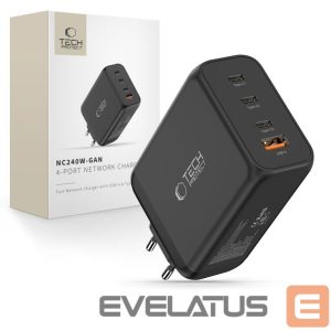Другие товары Tech-Protect  Tech-Protect NC240W-GaN 4-Port 240W Wall Charger - Black 