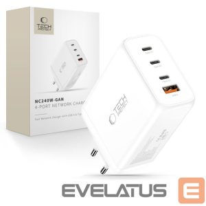 Другие товары Tech-Protect  Tech-Protect NC240W-GaN 4-Port 240W Wall Charger - White 