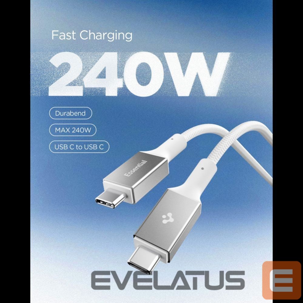 Другие товары Spigen Spigen Essential EB24015CC USB-C / USB-C 240W Cable 150cm - White