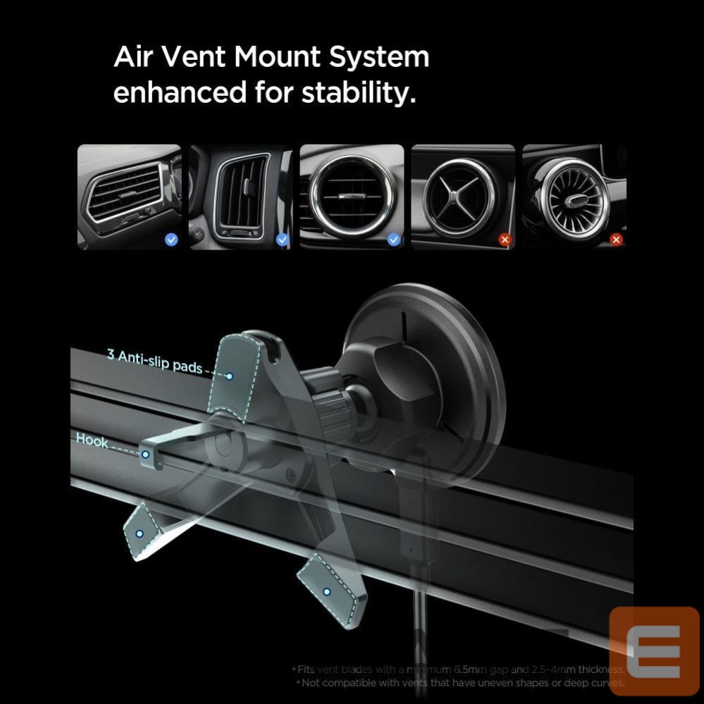 Другие товары Spigen Spigen EV15MAQ Essential Qi2 MagSafe Car Air Vent Holder - Black
